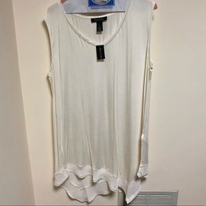 WHBM asymmetrical sleeveless tunic NWT